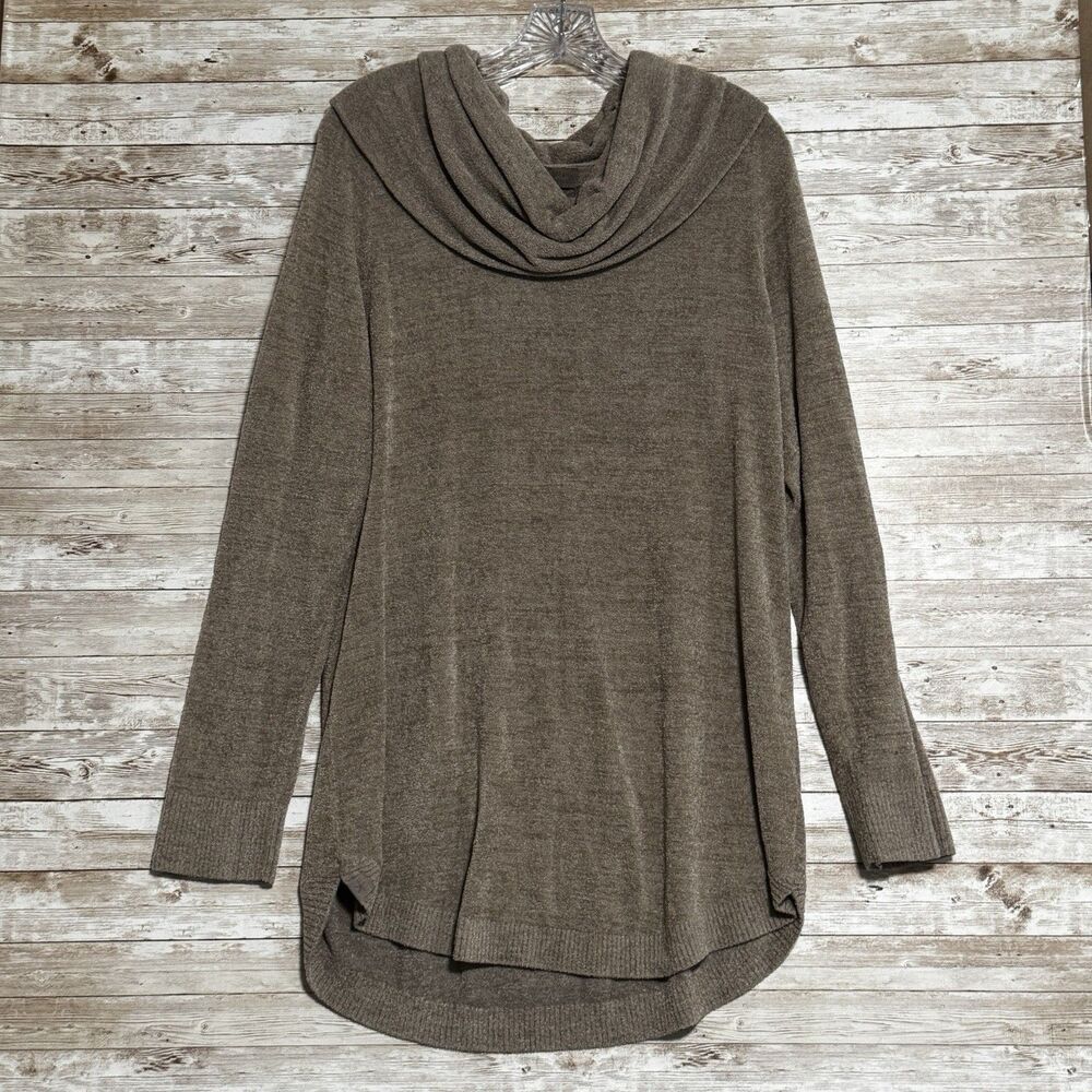 Barefoot Dreams CozyChic Ultra Lite Cowl Neck Pullover M Super Soft